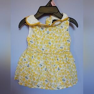Cynthia Rowley Yellow and White Floral Baby Girl Dress new Without Tags 3-6 M